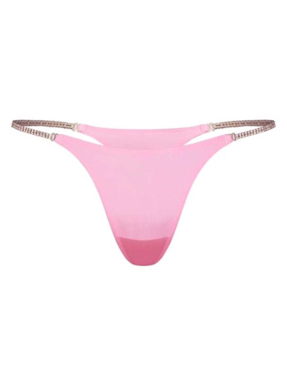 NWOT SKIMS Rhinestone Strap Bubblegum Pink Thong